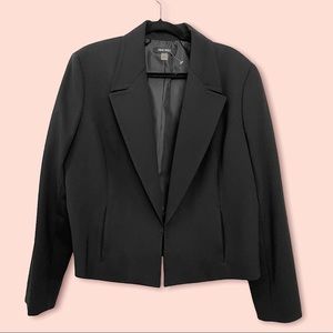 NINE WEST ❤️New! black cropped blazer / work suit jacket, open front, size 16